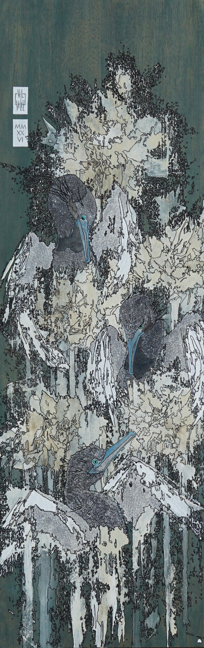 “Cormorants in the Corrosive Shine" (2026).
