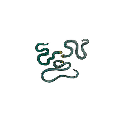 "Brass Snake Trio" (2023). Giclee Print.